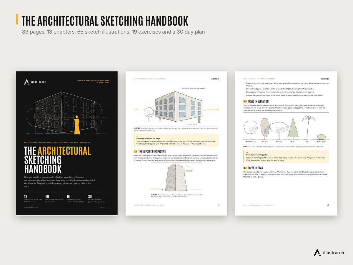Sketch and Hand Drawing Mega Pack: sketching handbook