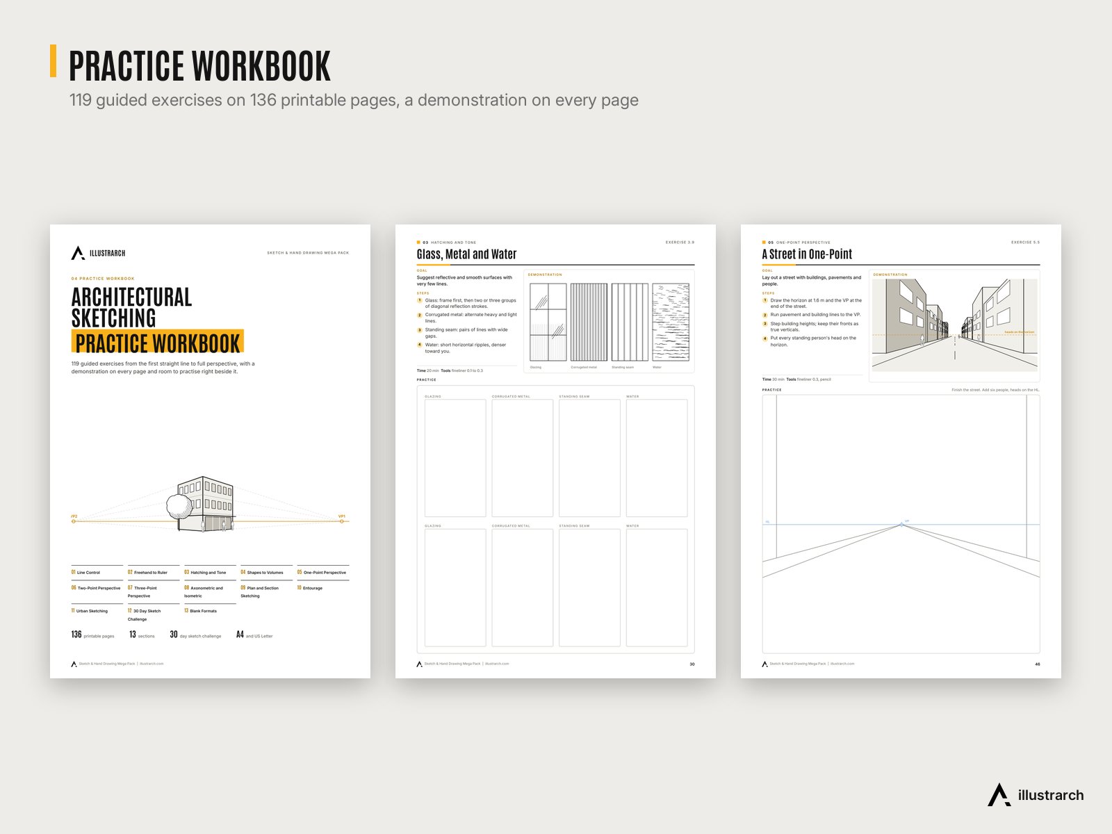 Sketch and Hand Drawing Mega Pack: practice workbook