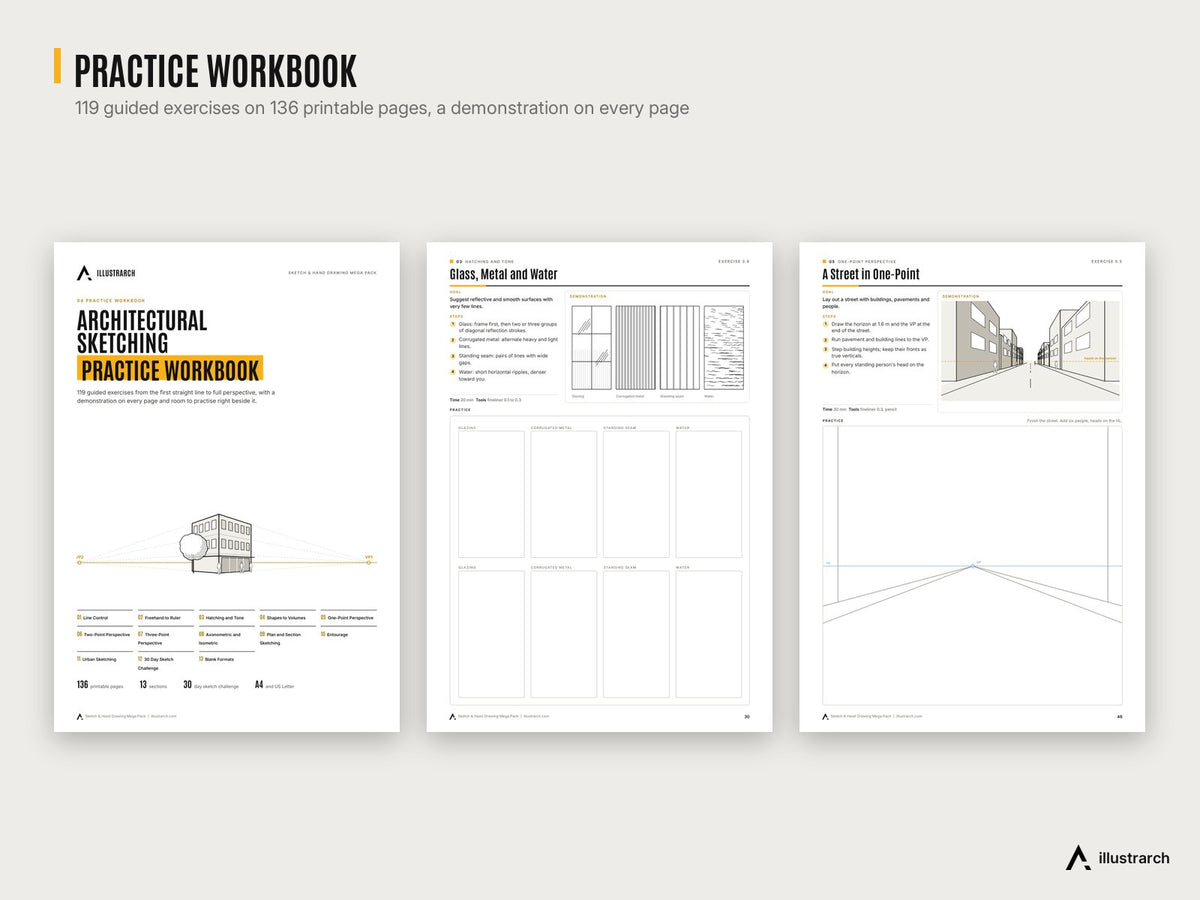 Sketch and Hand Drawing Mega Pack: practice workbook