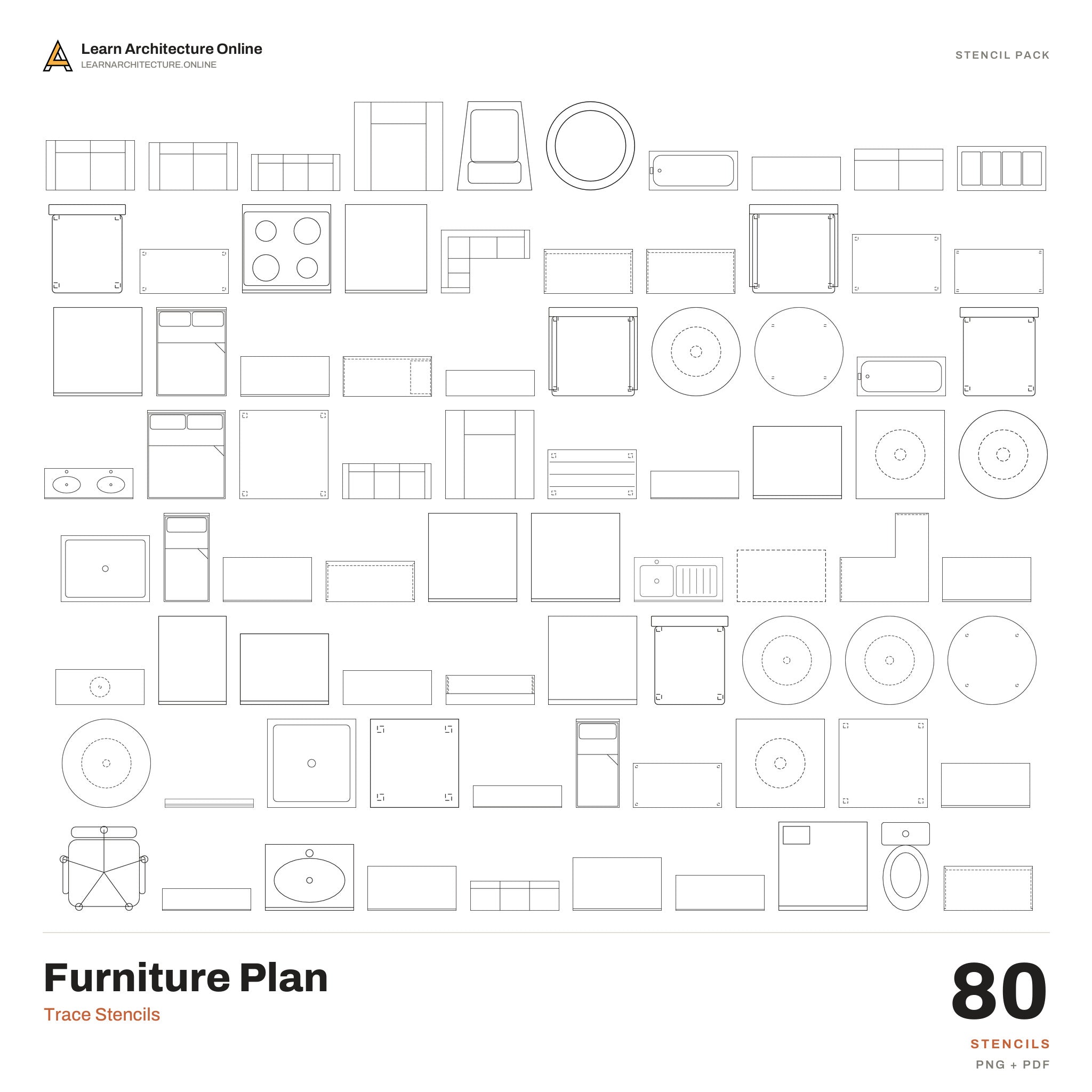 Trace Stencils: Furniture Plan cover