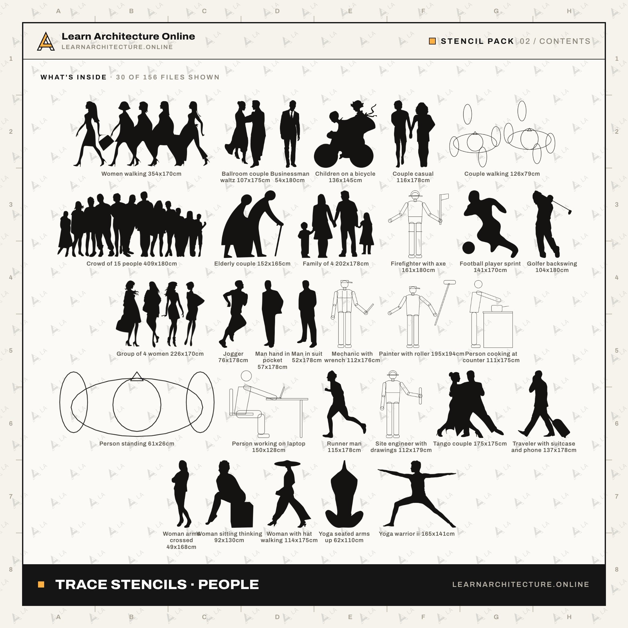 Trace Stencils: People: contents