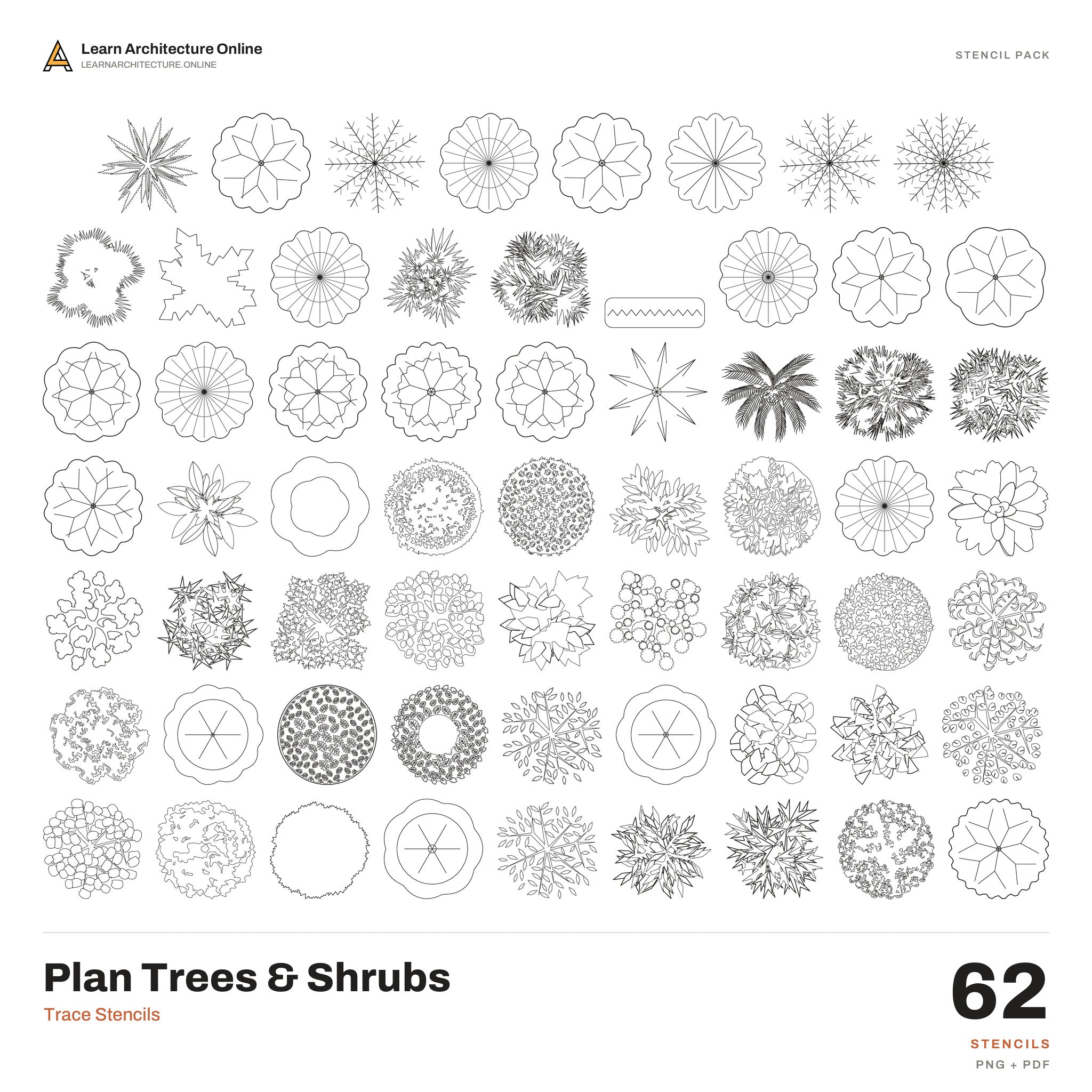 Trace Stencils: Plan Trees & Shrubs cover