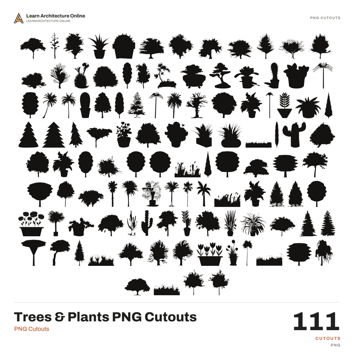 Trees & Plants PNG Cutouts (111 Cutouts)