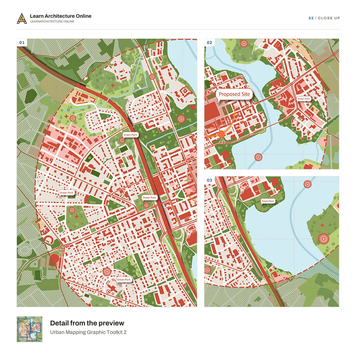 Urban Mapping Graphic Toolkit 2 close up