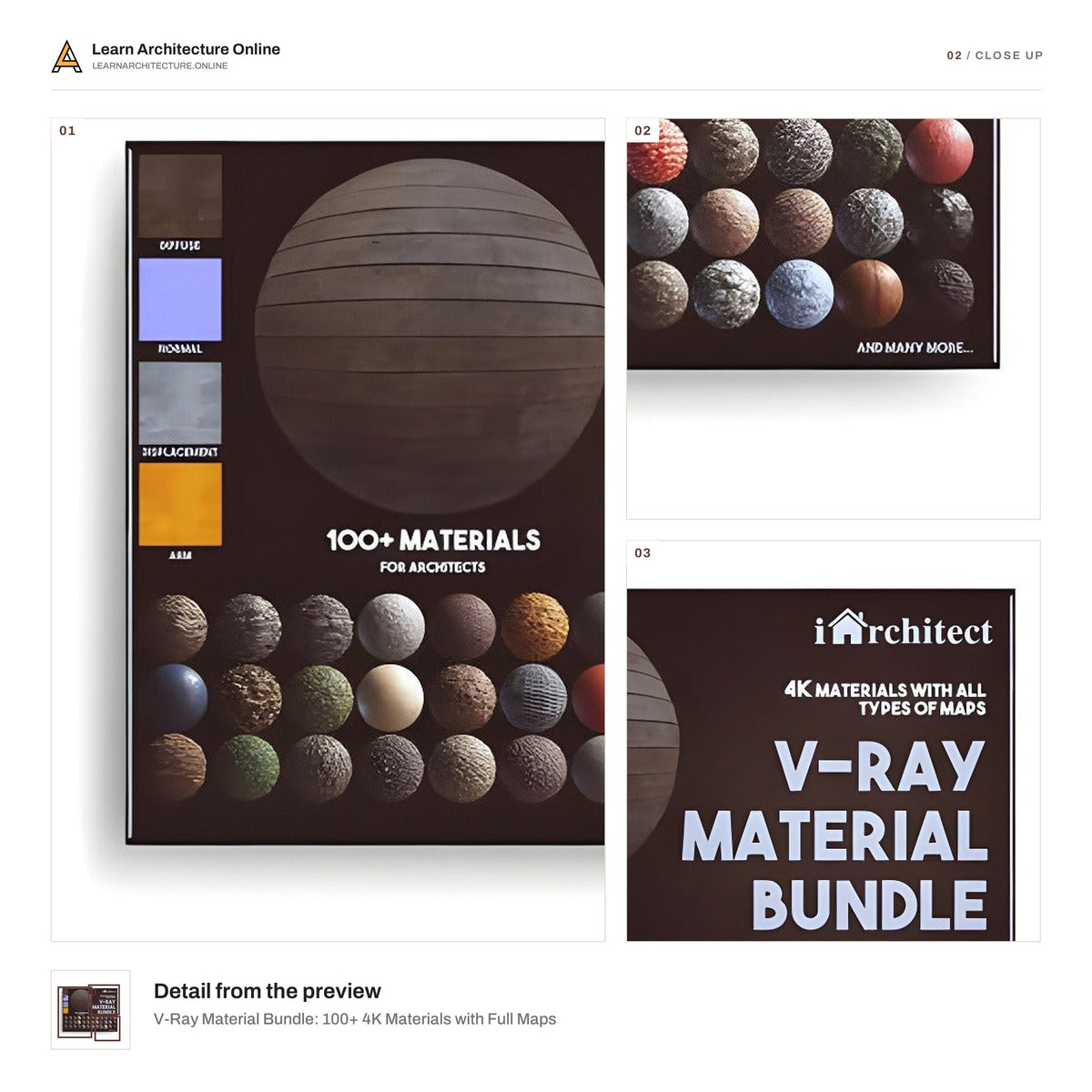 V-Ray Material Bundle: 100+ 4K Materials with Full Maps close up