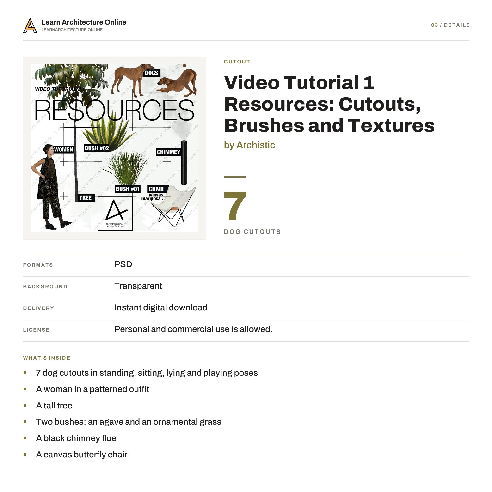 Video Tutorial 1 Resources: Cutouts, Brushes and Textures details