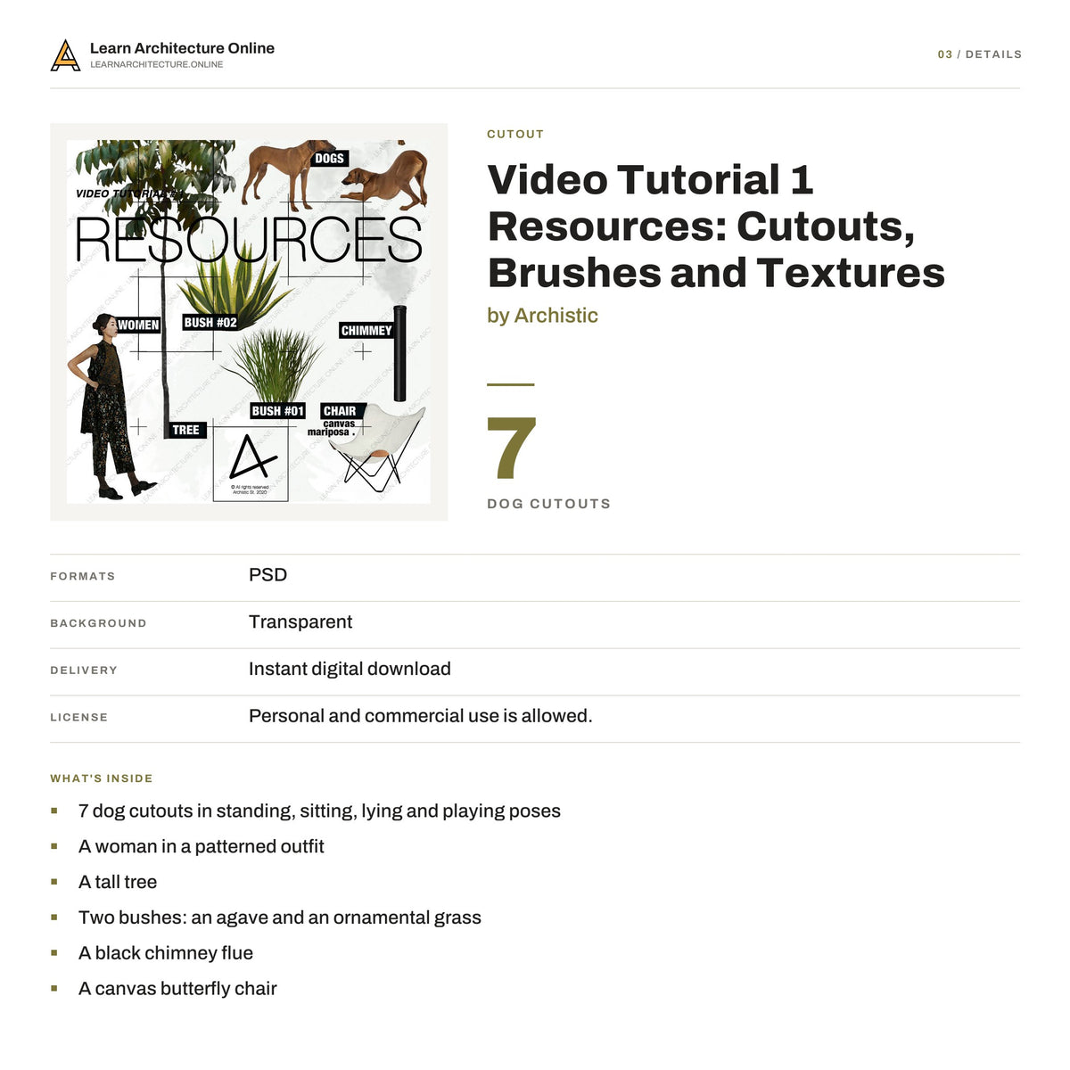 Video Tutorial 1 Resources: Cutouts, Brushes and Textures details