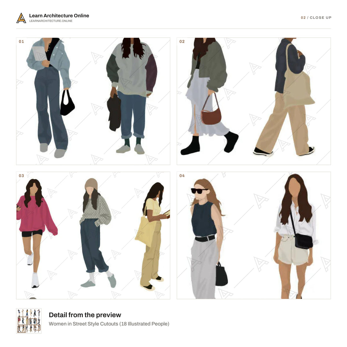 Women in Street Style Cutouts close up