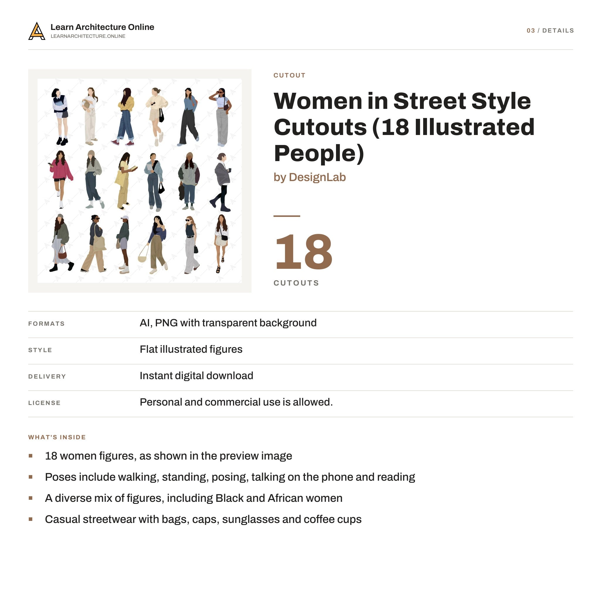 Women in Street Style Cutouts details