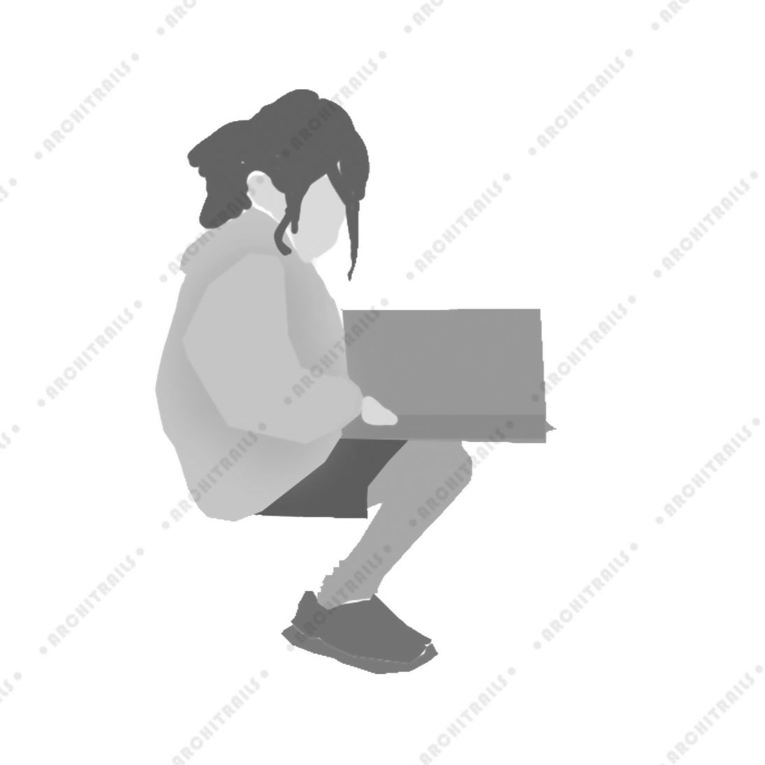 Library Human Figures Brushes — brush set for architectural drawings, preview 2 of 8