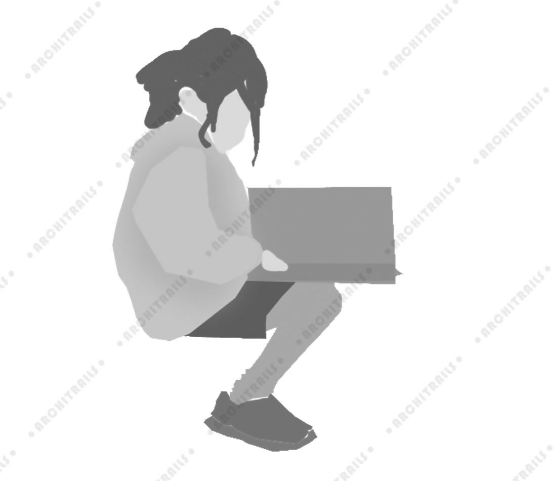 Library Human Figures Brushes — brush set for architectural drawings, preview 2 of 8