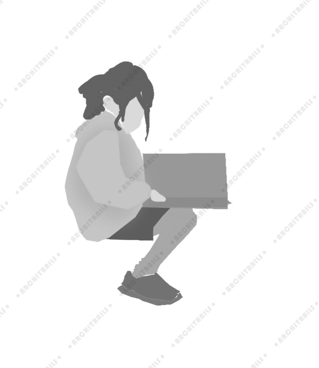 Library Human Figures Brushes — brush set for architectural drawings, preview 2 of 8