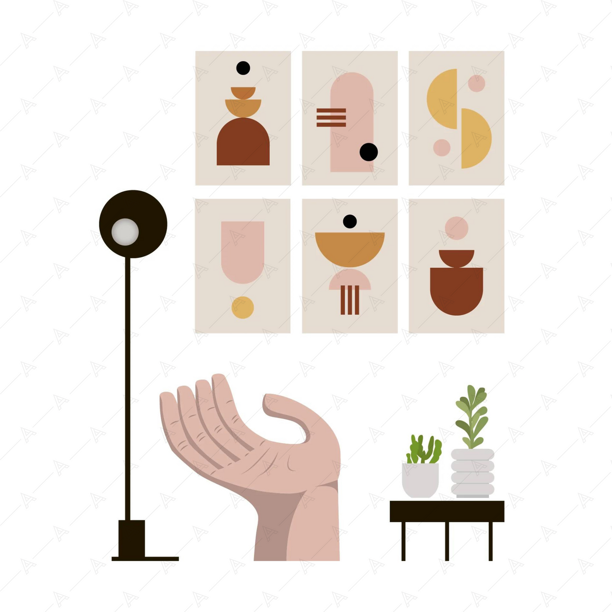 Living Room Furniture Cutouts Pack — cutout pack for architectural visualisation, preview 4 of 9
