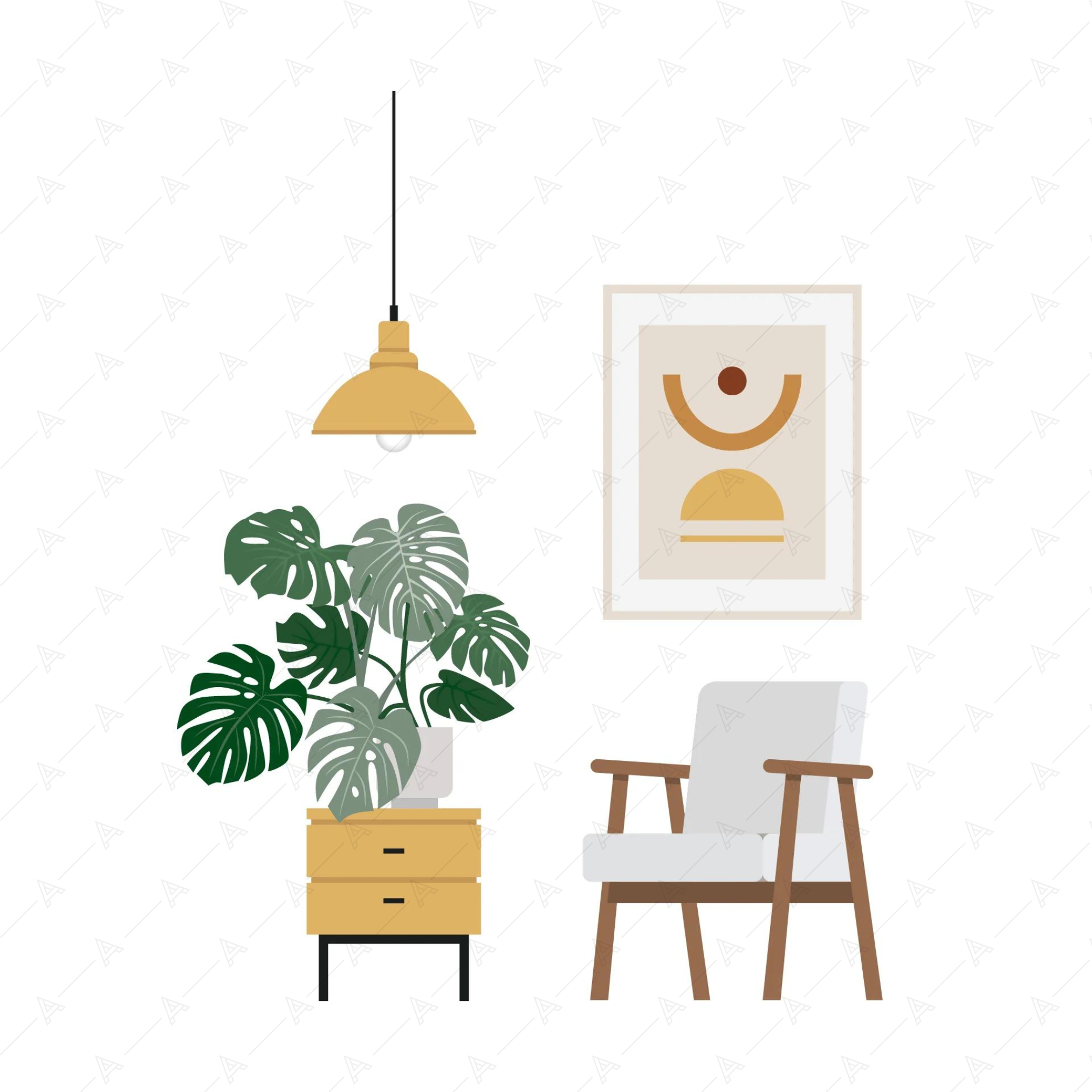 Living Room Furniture Cutouts Pack — cutout pack for architectural visualisation, preview 5 of 9