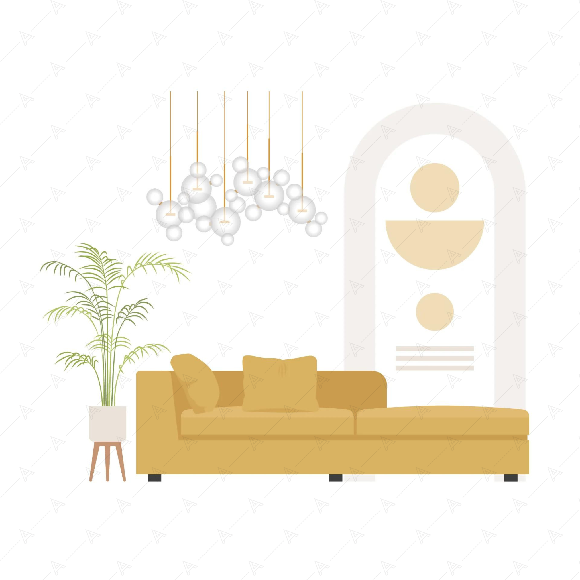 Living Room Furniture Cutouts Pack — cutout pack for architectural visualisation, preview 8 of 9