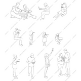 Library Human Figures AutoCAD Blocks