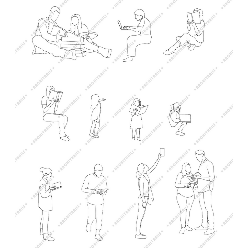 Library Human Figures AutoCAD Blocks – Learn Architecture Online