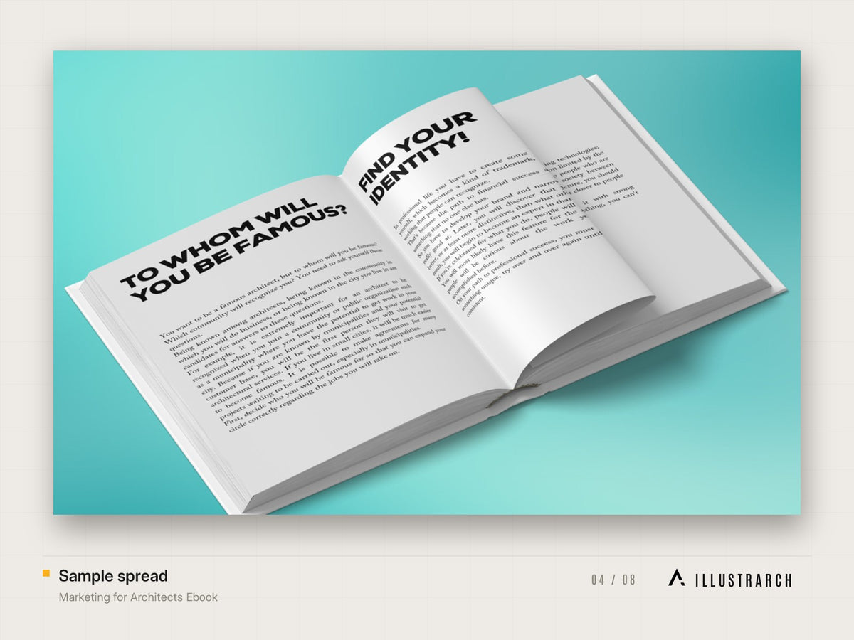 Marketing for Architects Ebook: sample spread
