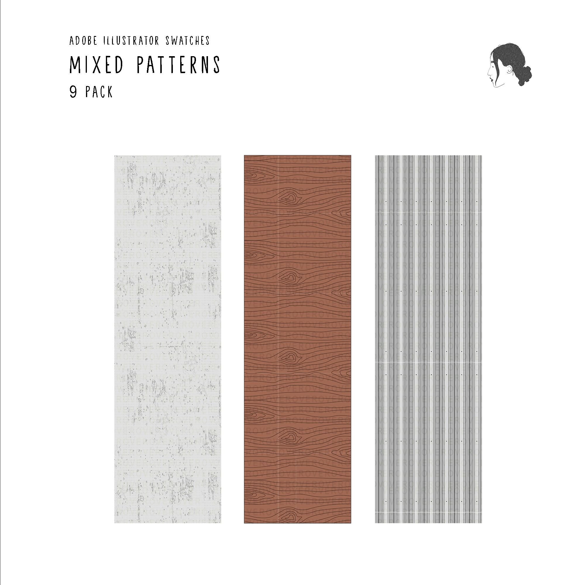 Mixed colored patterns — pattern set for architectural drawings, preview 3 of 4