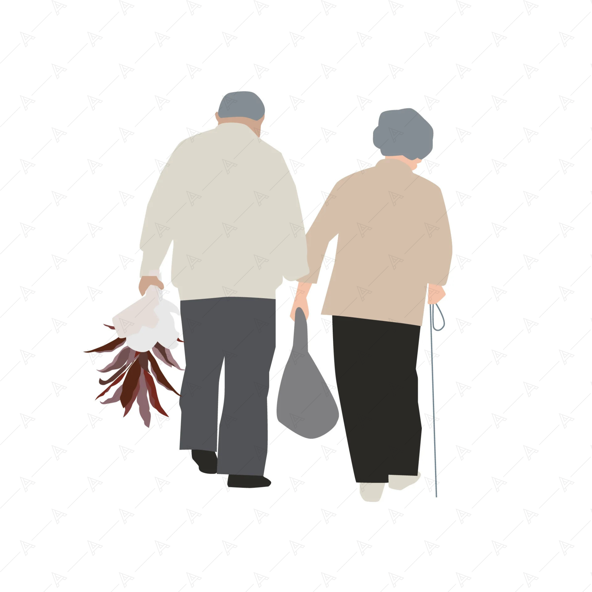 Old People Cutout Pack — cutout pack for architectural visualisation, preview 2 of 4