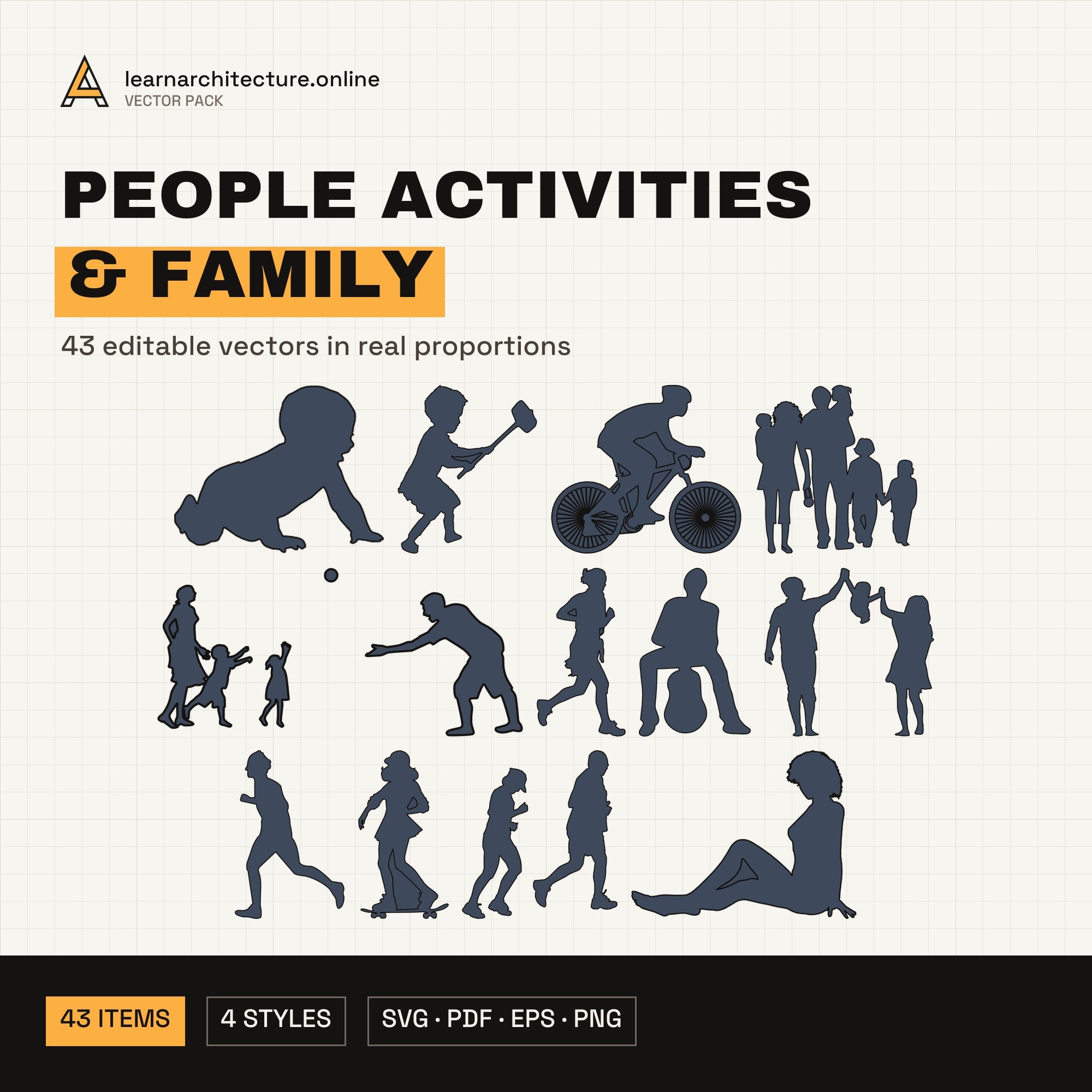 People Activities & Family Vector Pack cover