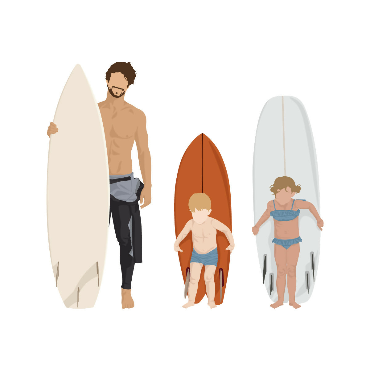 People at the Beach Vector Pack — cutout pack for architectural visualisation, preview 2 of 3