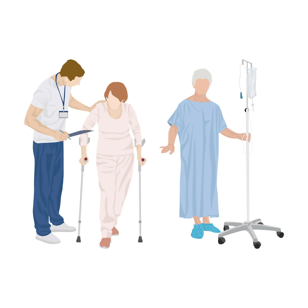 People at the Hospital II (16 figures) — cutout pack for architectural visualisation, preview 3 of 3
