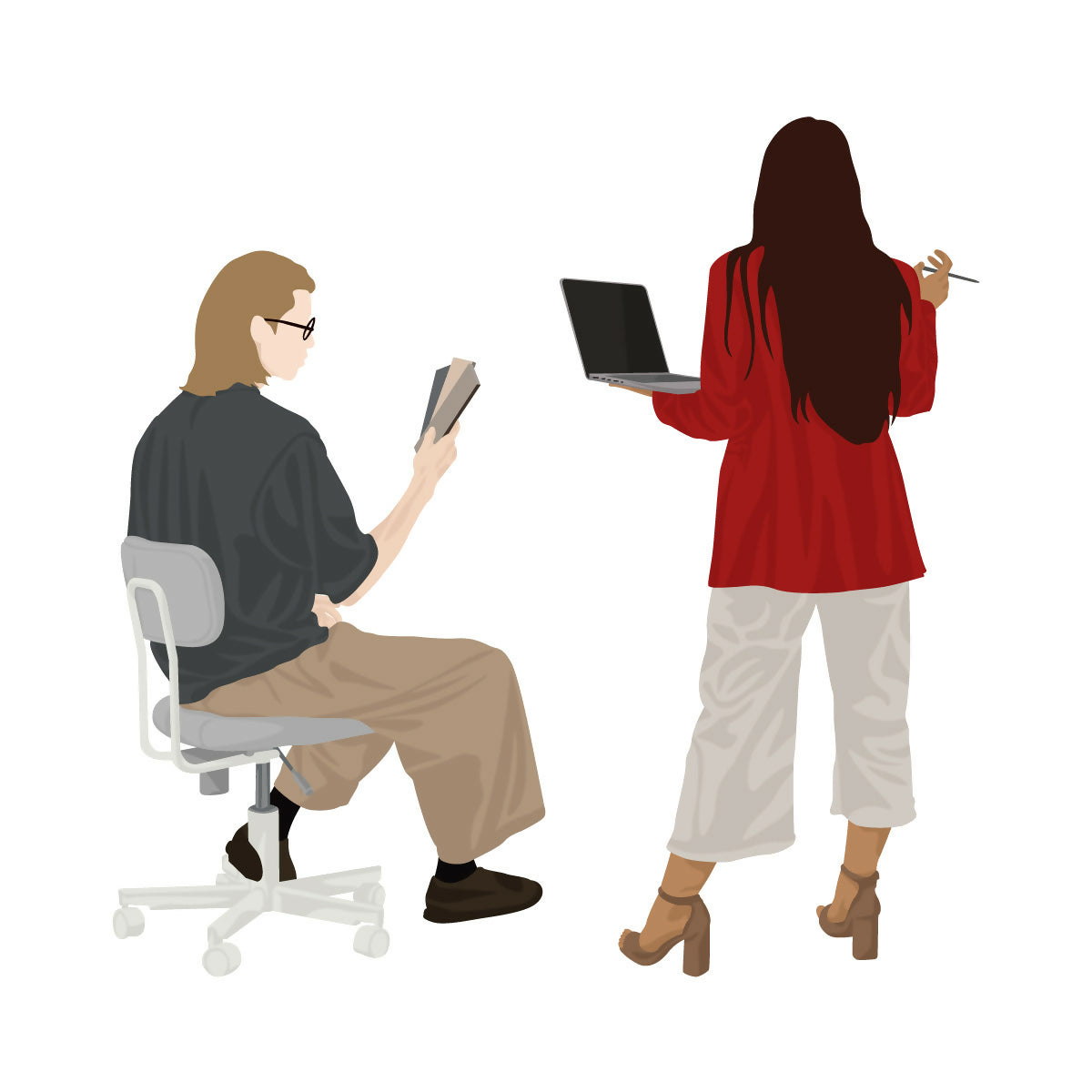 People at the Office Vector Pack — cutout pack for architectural visualisation, preview 3 of 3