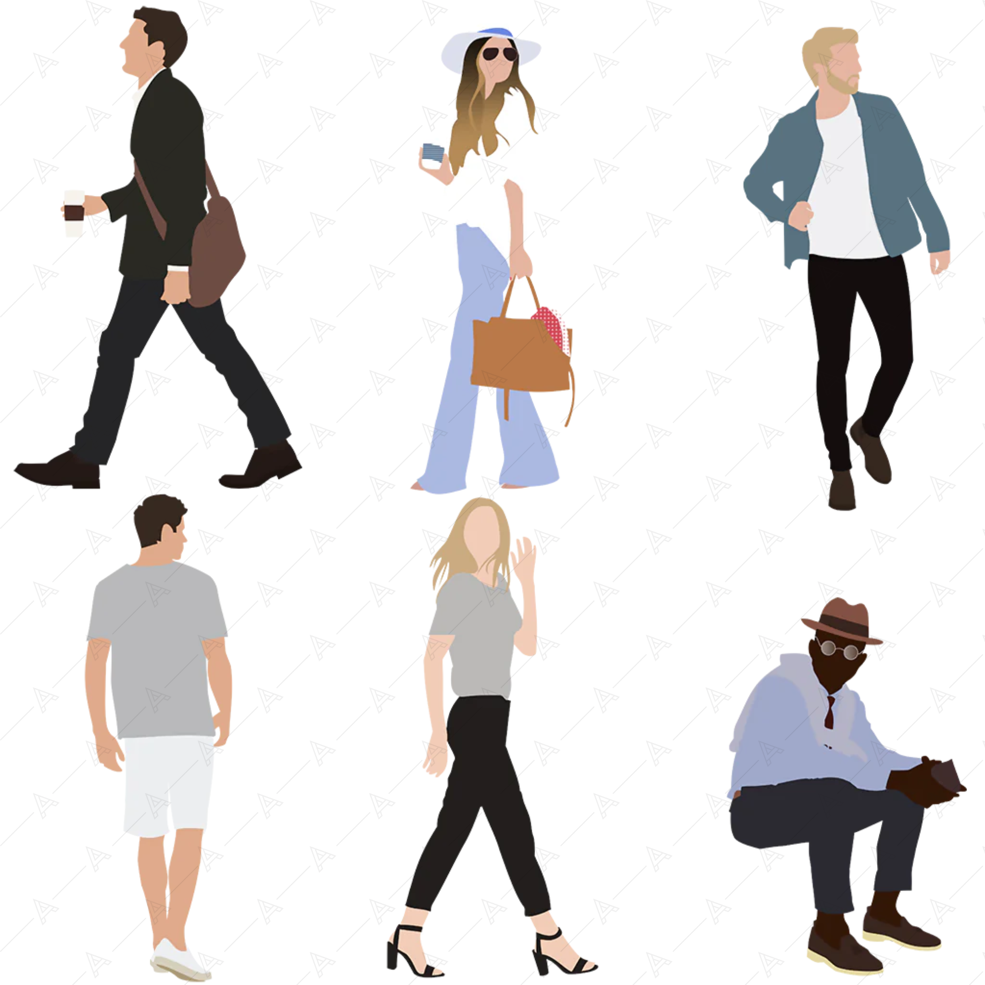 People Illustration Pack 2 — cutout pack for architectural visualisation