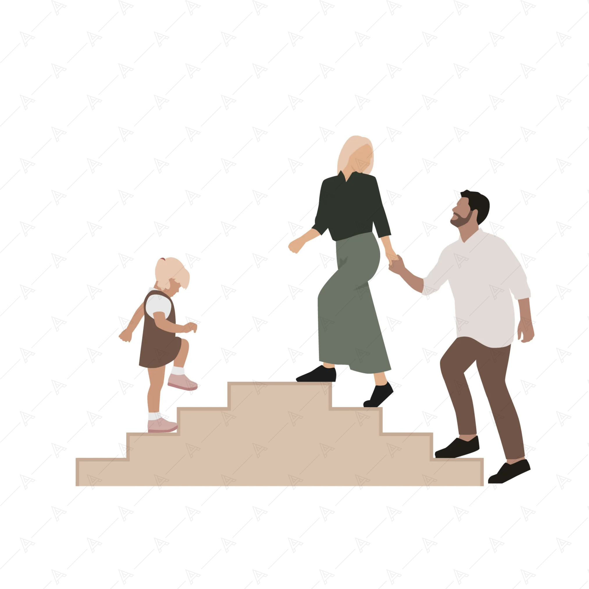 People on the Stairs Cutout Pack — cutout pack for architectural visualisation, preview 2 of 6