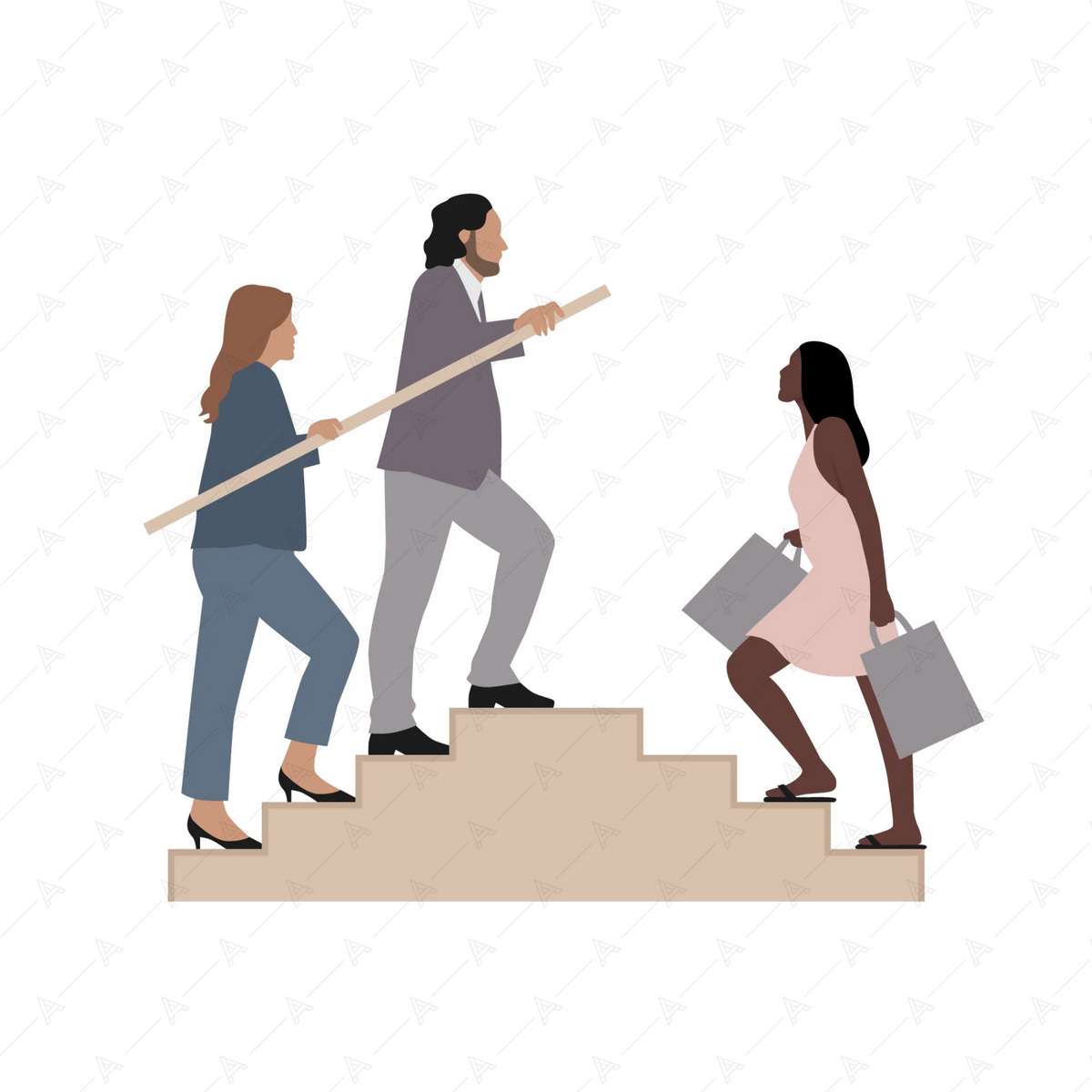 People on the Stairs Cutout Pack — cutout pack for architectural visualisation, preview 6 of 6