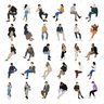 People Sitting (30 Figures) — cutout pack for architectural visualisation