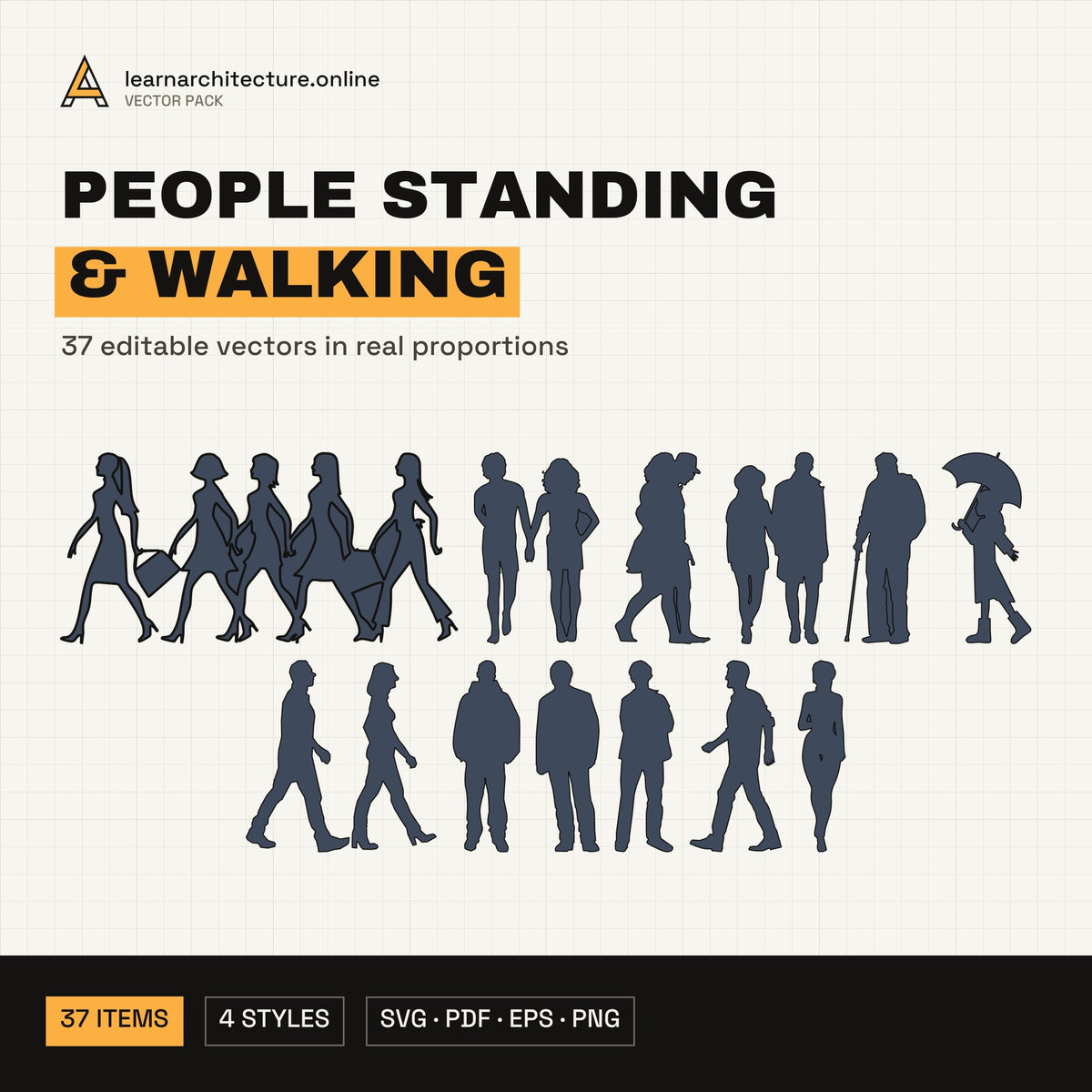 People Standing & Walking Vector Pack cover