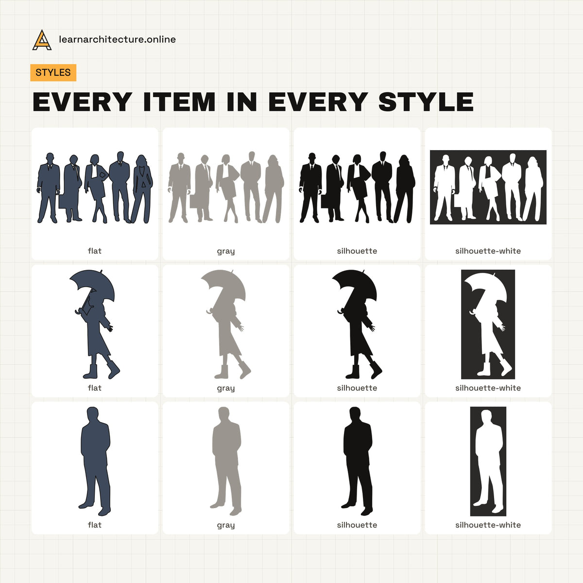 People Standing & Walking Vector Pack all styles