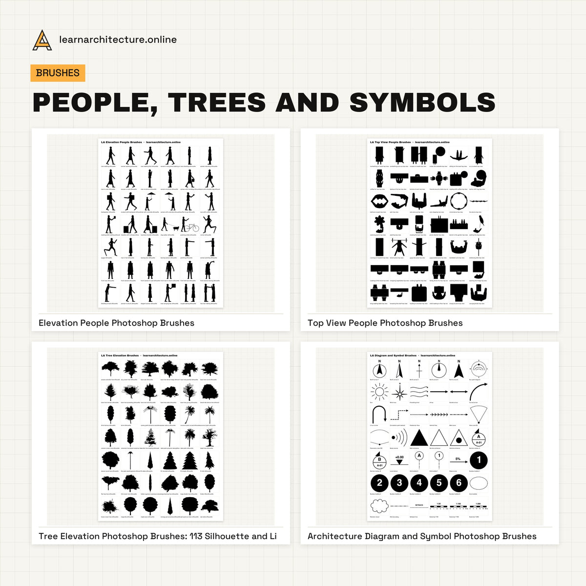 Photoshop Mega Bundle people, trees and symbols