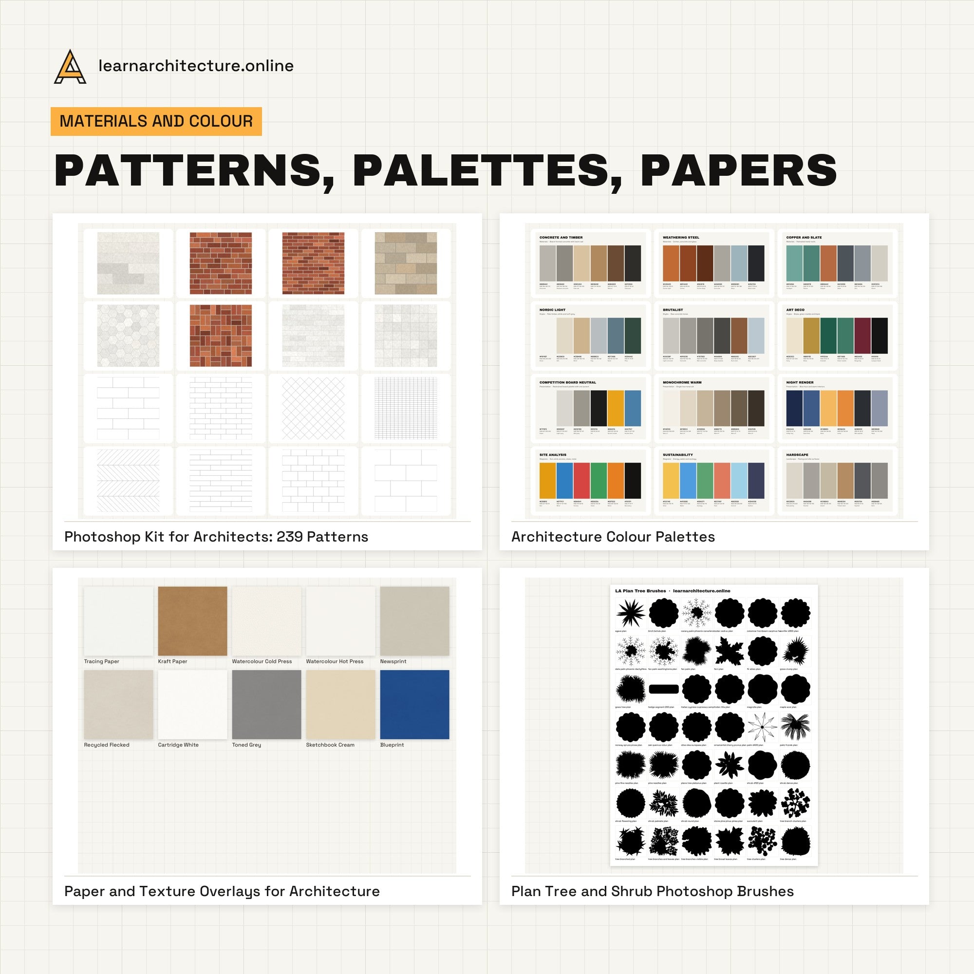 Photoshop Mega Bundle patterns, palettes, papers