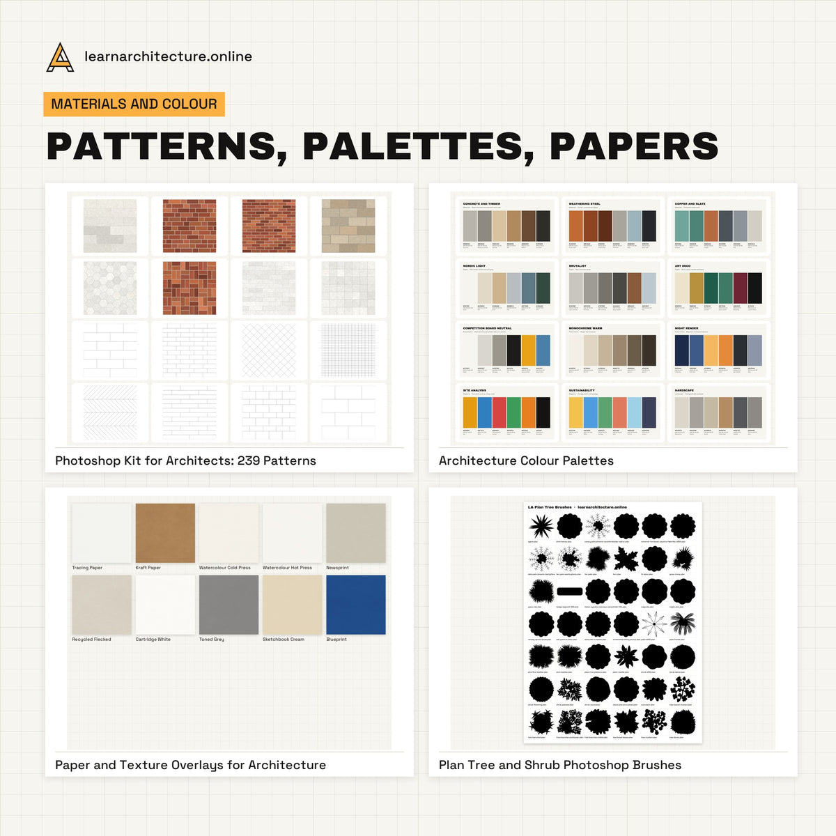 Photoshop Mega Bundle patterns, palettes, papers
