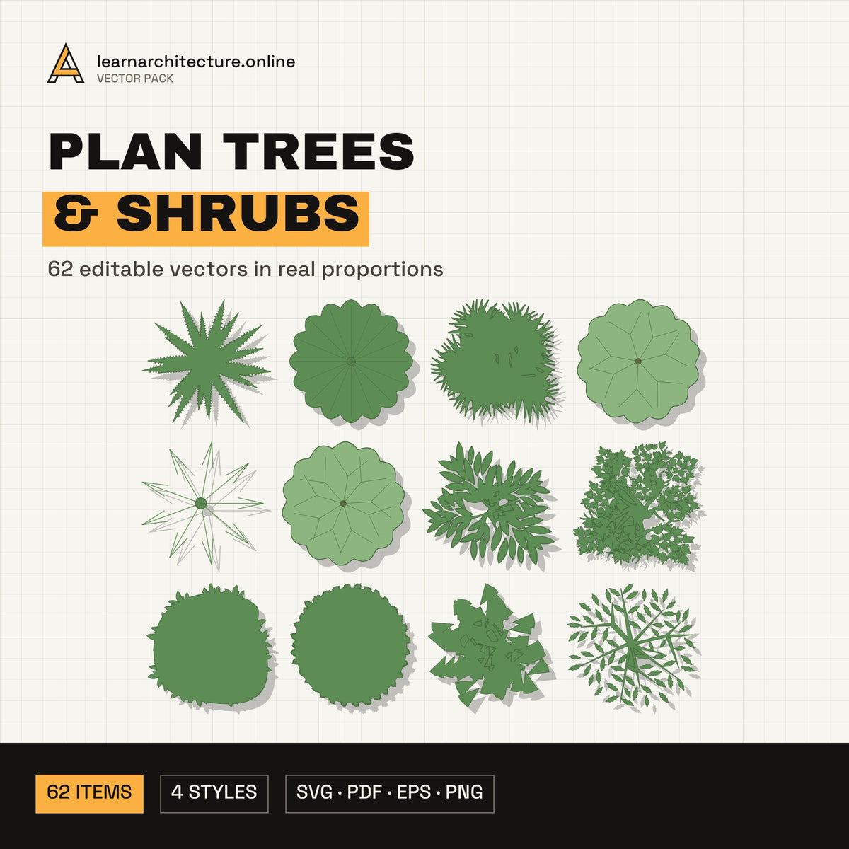 Plan Trees & Shrubs Vector Pack cover