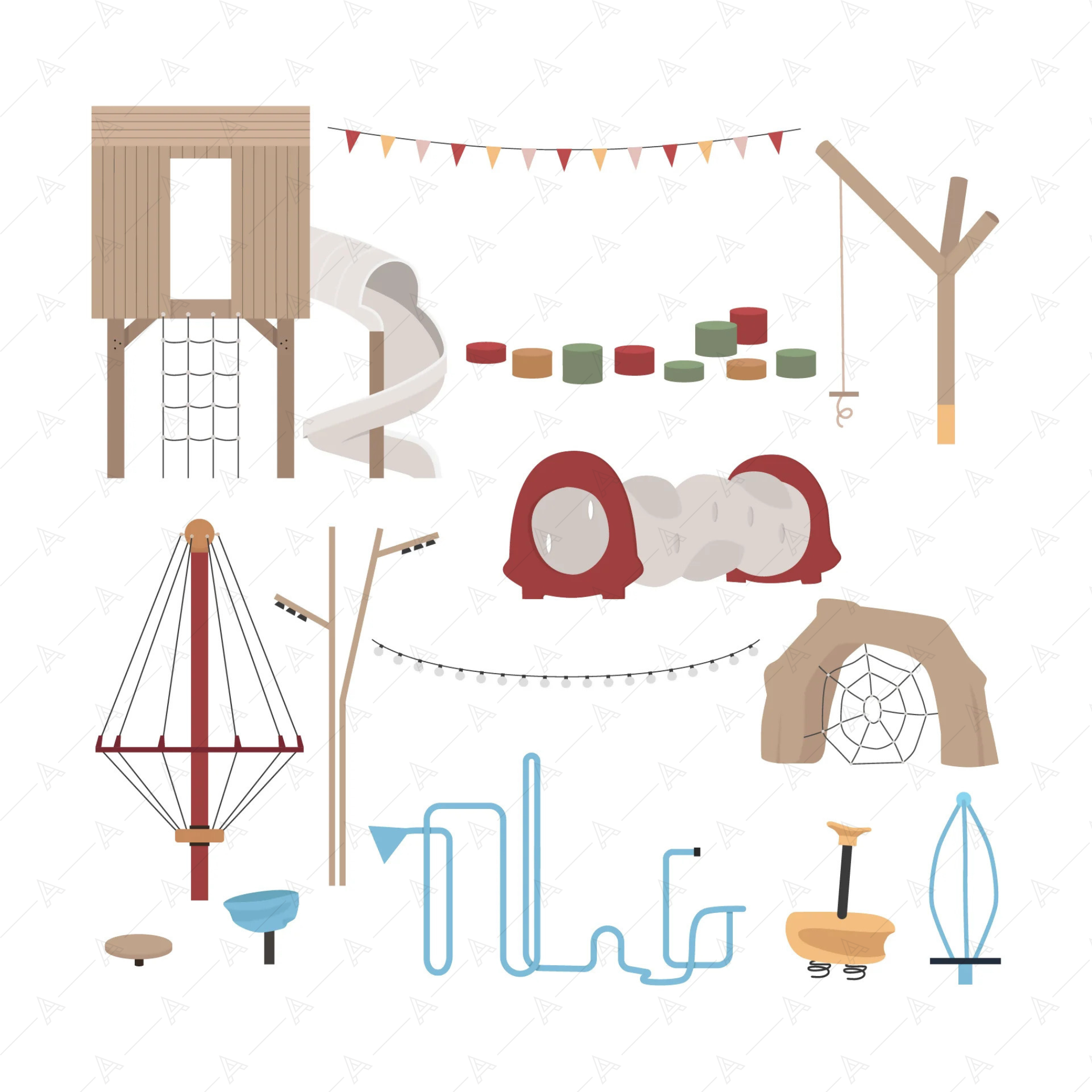 Playground (30 Objects) — cutout pack for architectural visualisation, preview 2 of 7