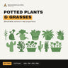 Potted Plants & Grasses Vector Pack cover