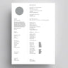 Basic architecture resume template preview with name, education, workshops, skills and software sections