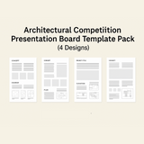 Architectural Competition Presentation Board Template Pack (4 Designs)