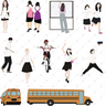 School Kids Cutout Pack — cutout pack for architectural visualisation