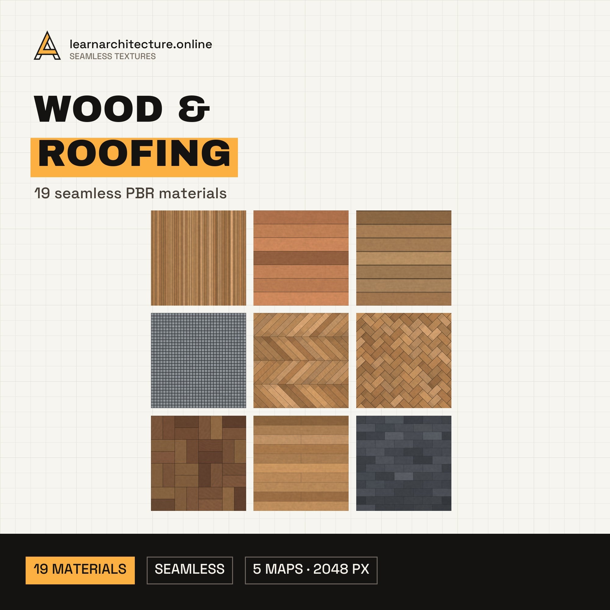 Seamless Wood & Roofing PBR Textures cover