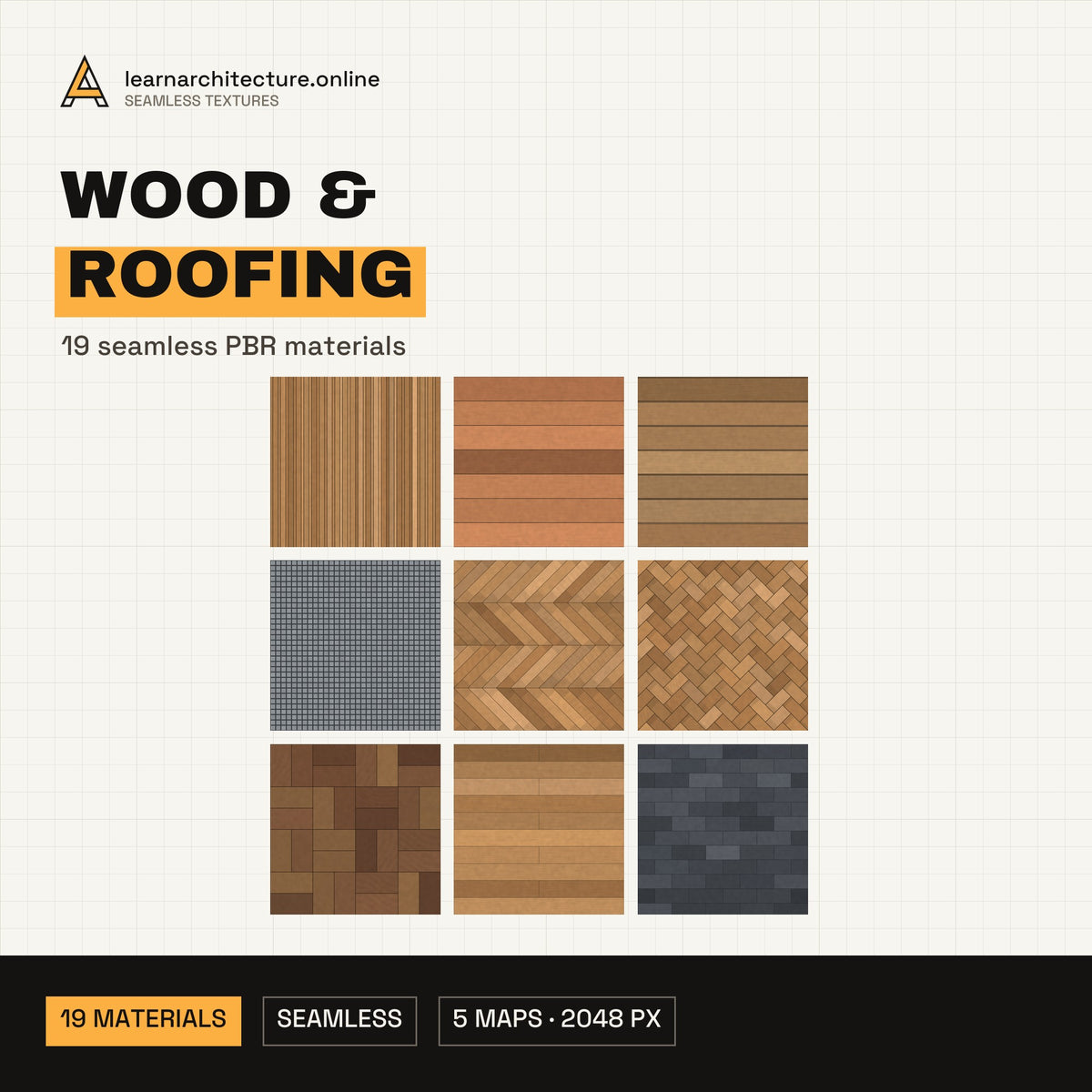 Seamless Wood & Roofing PBR Textures cover