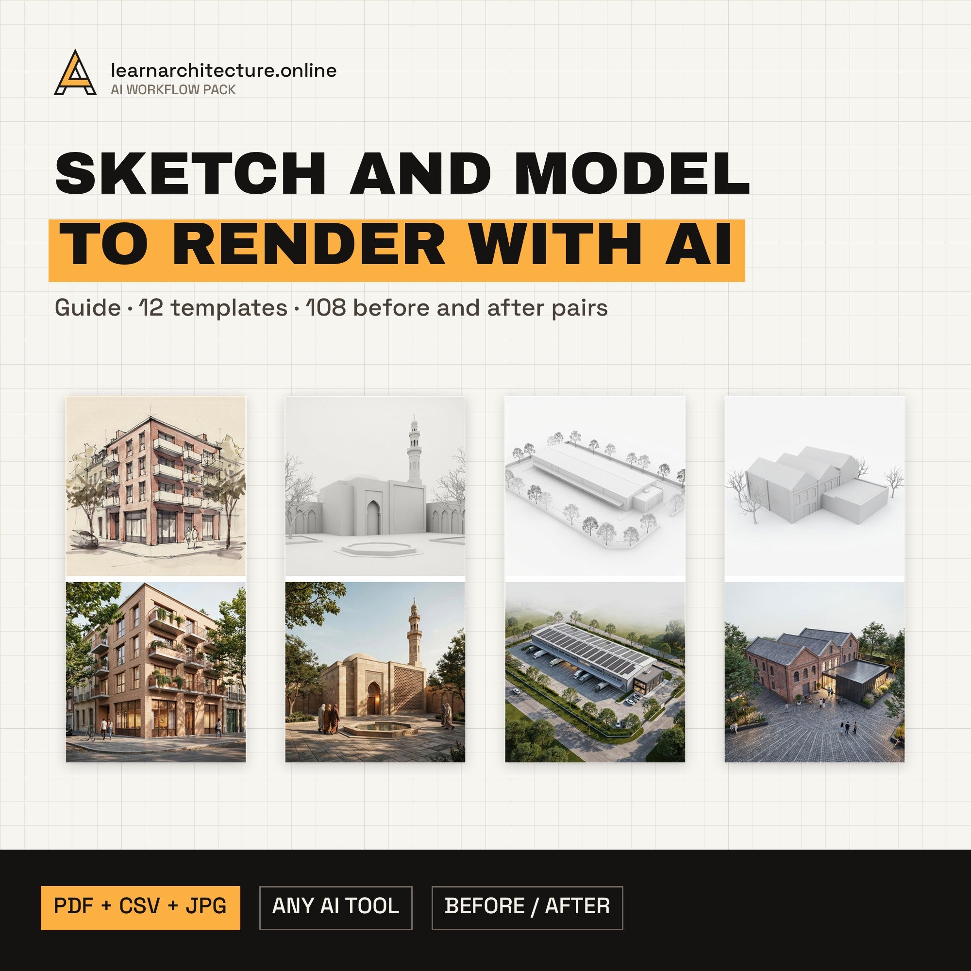 Sketch and Model to Render with AI cover