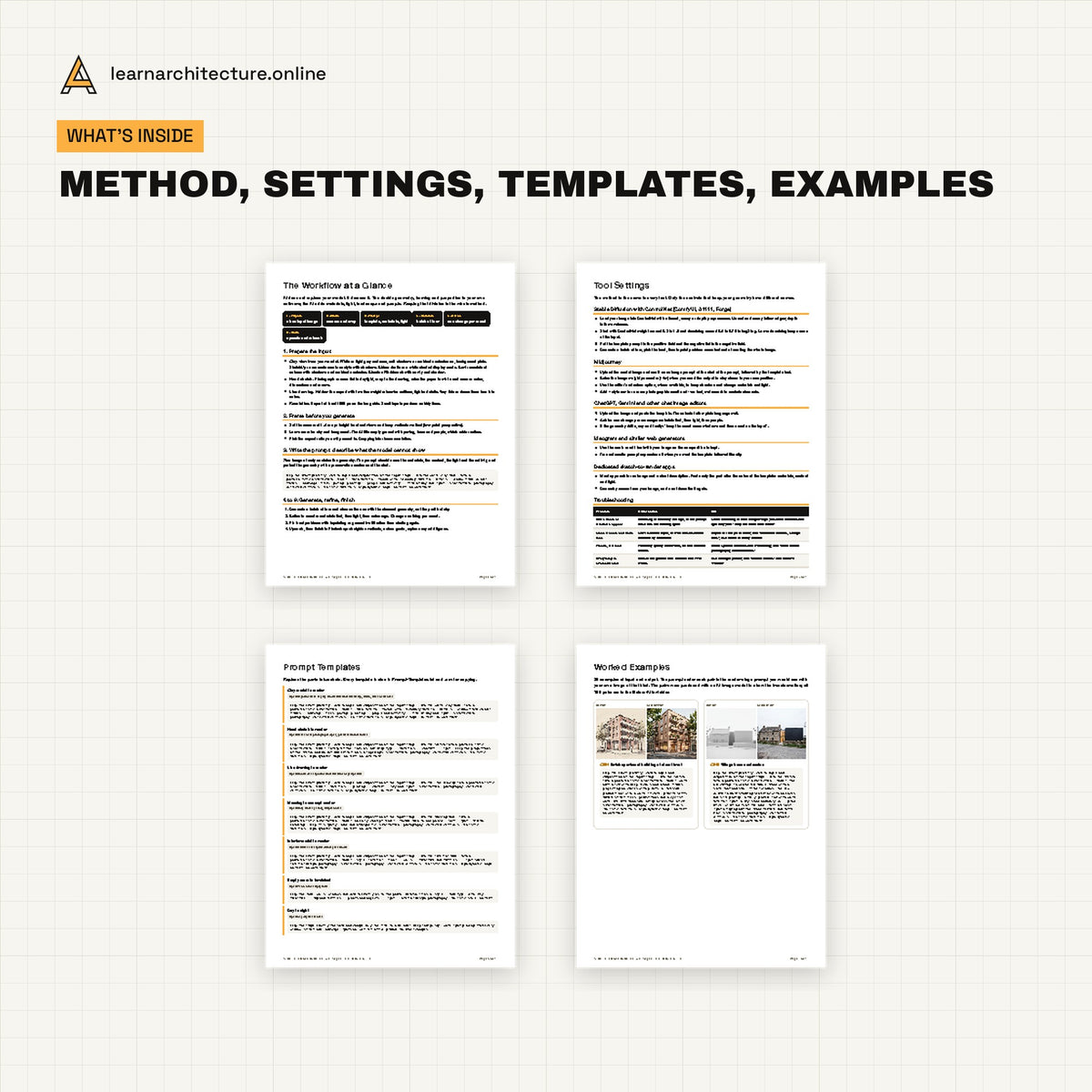 Sketch and Model to Render with AI pages inside