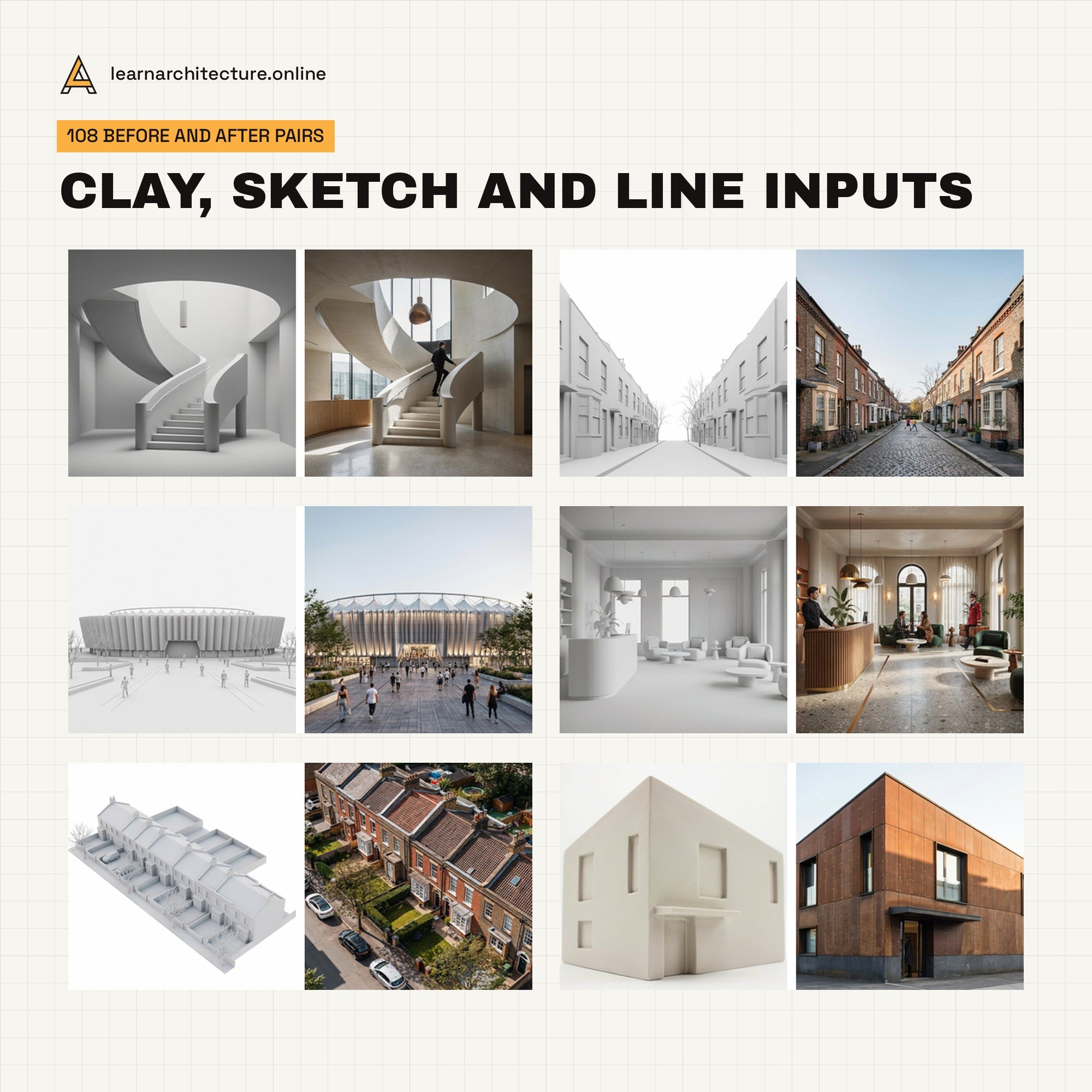 Sketch and Model to Render with AI examples and tools