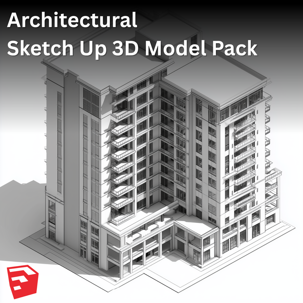 Architectural SketchUp 3D Model Pack — resource kit for architects