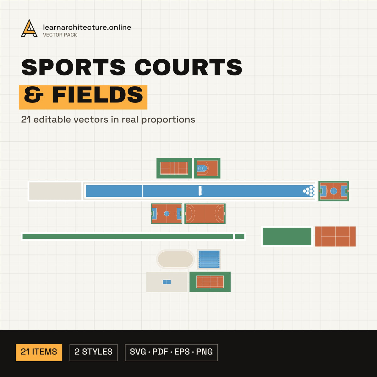 Sports Courts & Fields Vector Pack cover